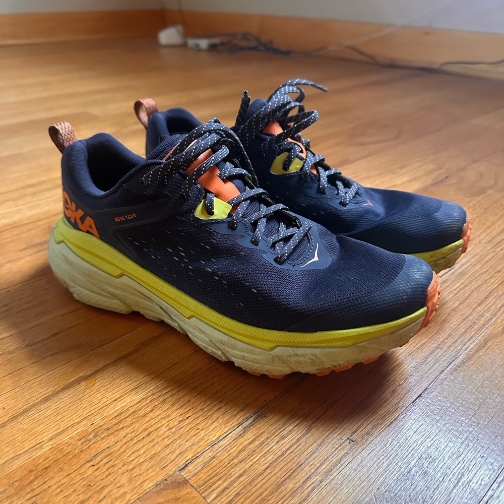 Hoka Black and Yellow Kids Shoes